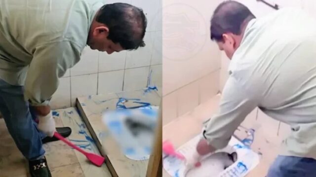 হাসপাতালের অপরিচ্ছন্ন টয়লেট নিজ হাতে পরিষ্কার করলেন এমপি খোকন